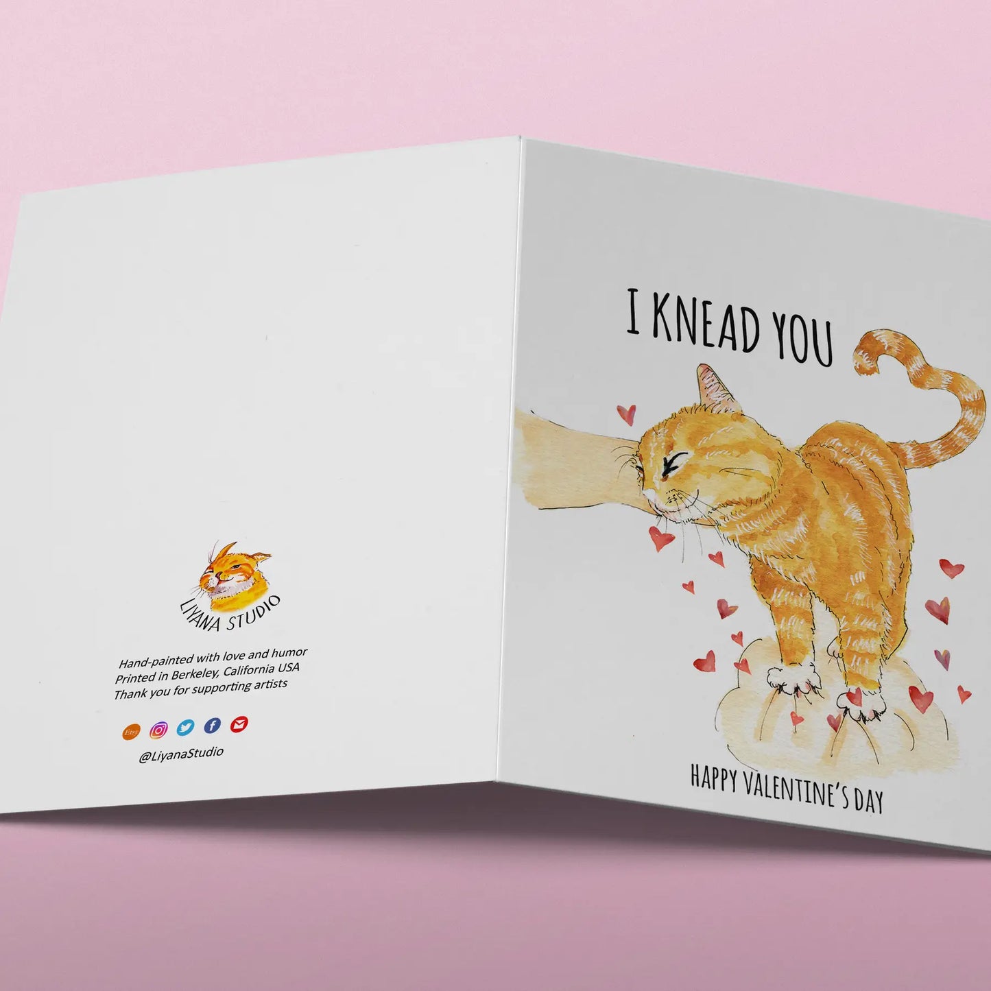 Knead You Valentine Cat Greeting Card