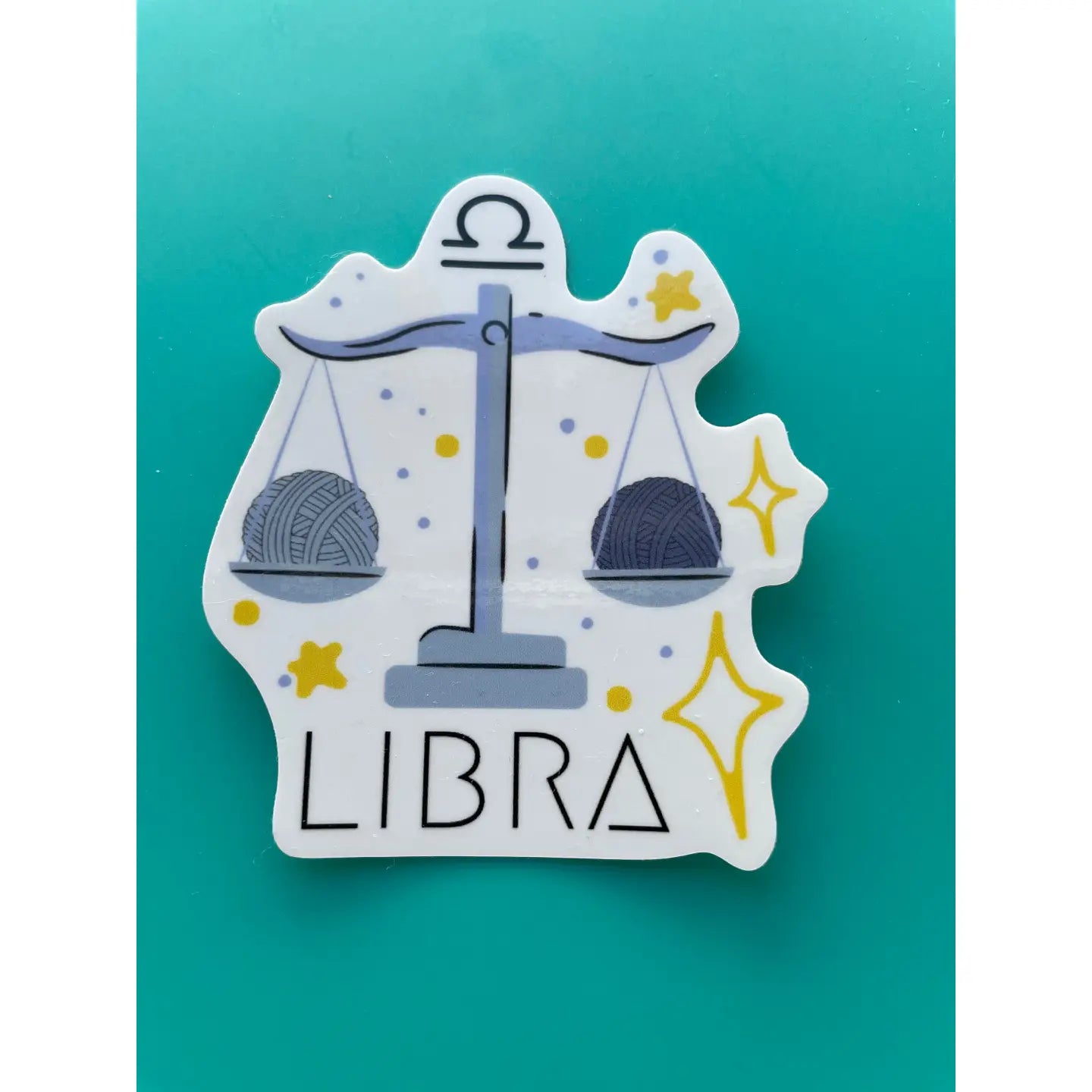 Libra Zodiac Yarn Vinyl Sticker