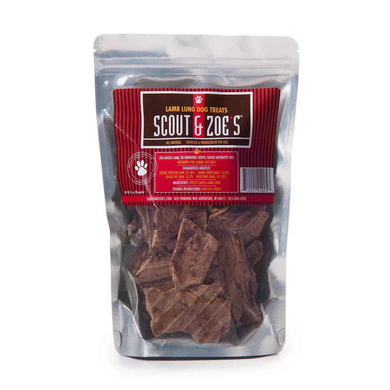 Lamb Lung Treats by Scout & Zoe's