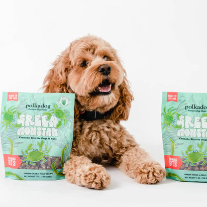 Polkadog Green Monstah: Crab and Kelp Treats for Cats and Dogs