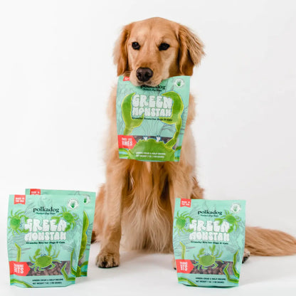 Polkadog Green Monstah: Crab and Kelp Treats for Cats and Dogs