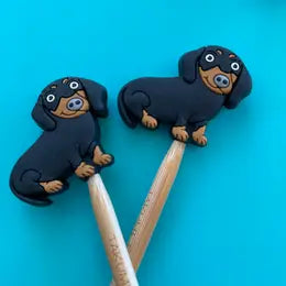 Knitting Needle Keepers: Dachshunds