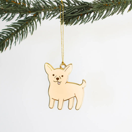 Everyday Olive Enamel Chihuahua Ornament
