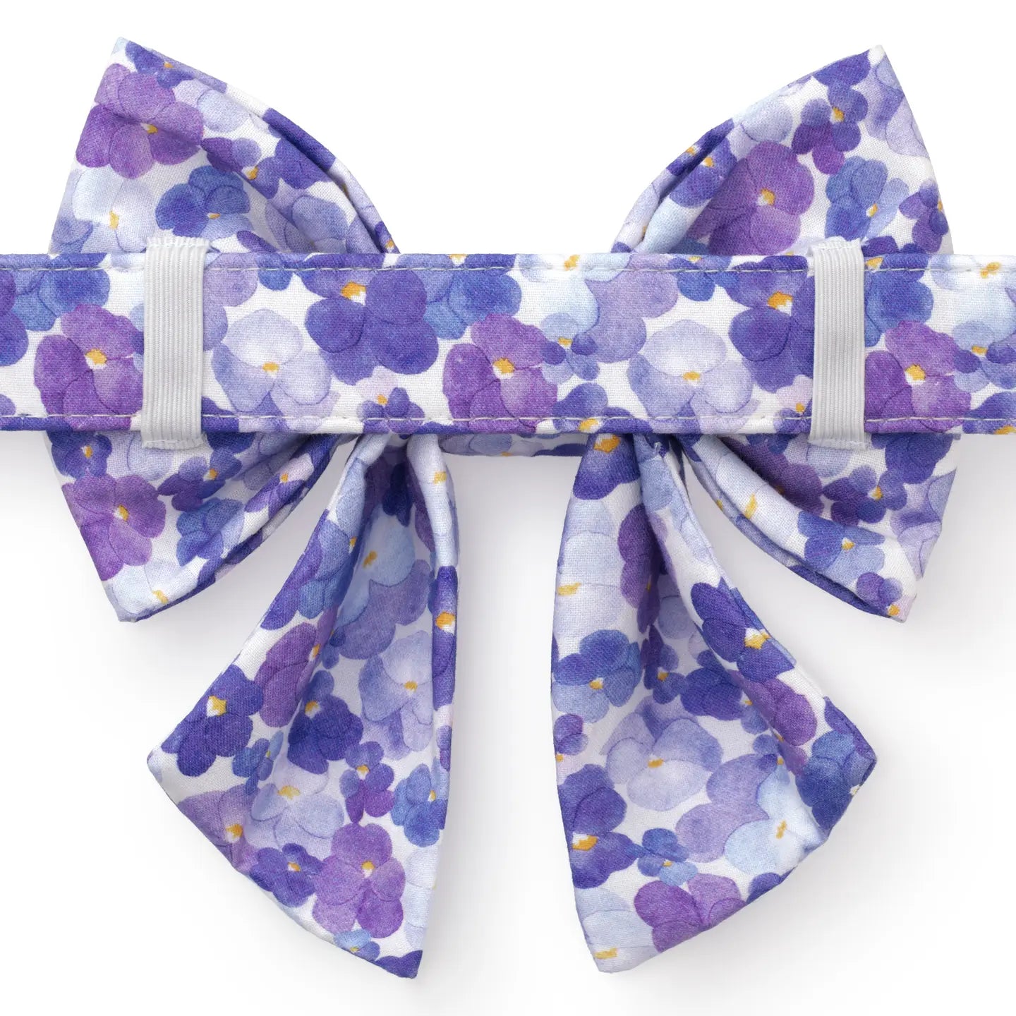 The Foggy Dog Pressed Pansies Pet Sailor Bow