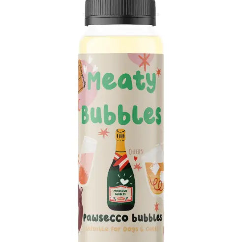 Meaty Bubbles: Edible Bubbles for Pets! Pawsecco Flavor