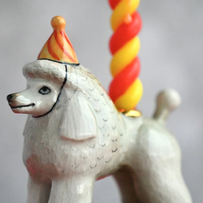 Poodle Porcelain Cake Topper