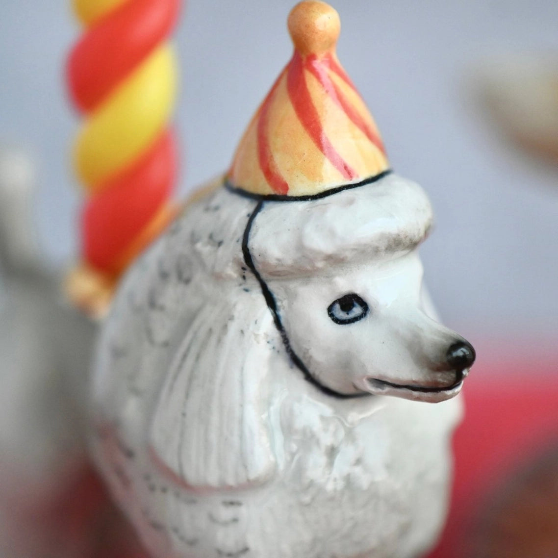 Poodle Porcelain Cake Topper