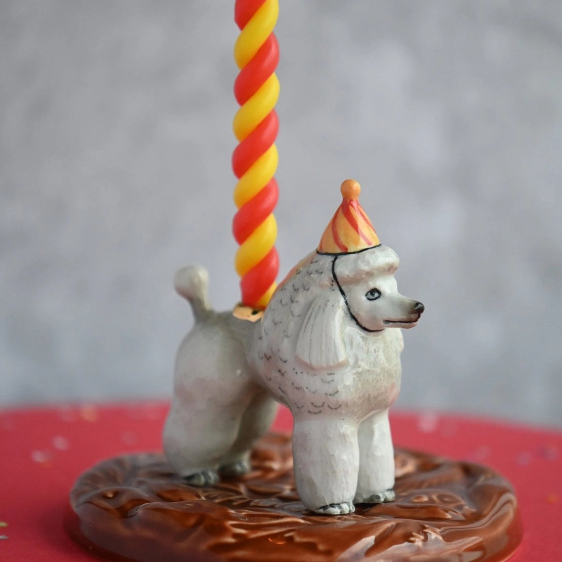 Poodle Porcelain Cake Topper