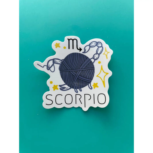 Scorpio Zodiac Yarn Vinyl Sticker