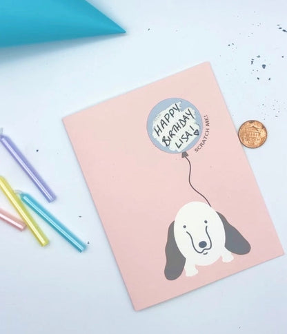 Personalizable Scratch-Off Message Greeting Card