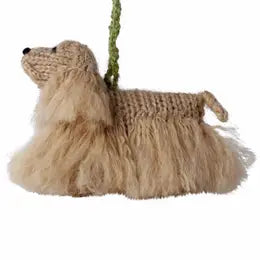 Hand-Knit Alpaca Dog Ornaments: Spaniels