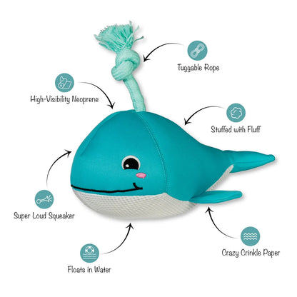 Splashy Whale Floating Dog Toy