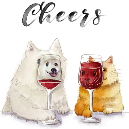 Cheers Wine-Derful Year Greeting Card