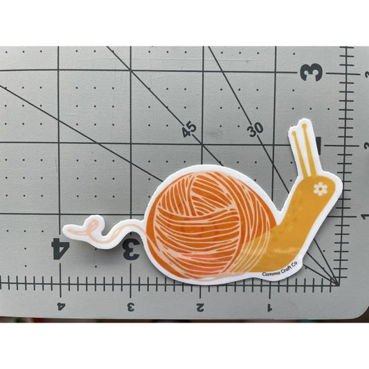 Yarn Snail Vinyl Sticker