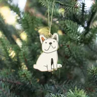 Everyday Olive French Bulldog Enamel Ornament