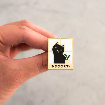 Indoorsy Cat Pin by Everyday Olive