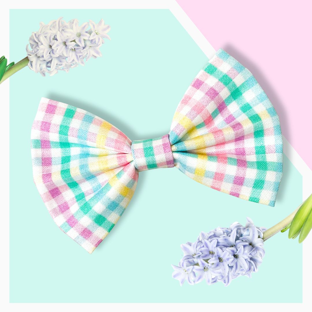 April Plaid Pet Bowtie