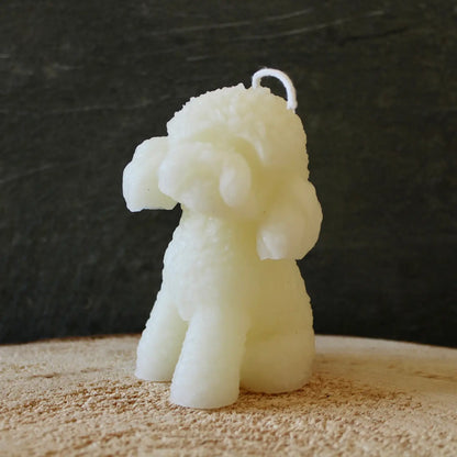 Hand-Poured Fluffy Doodle Dog Candle